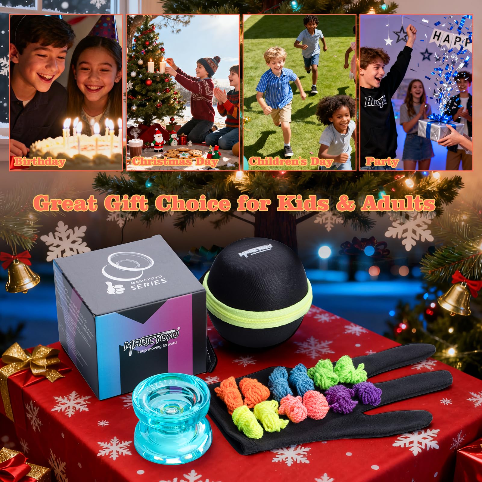 MAGICYOYO K2 Crystal Green protective round bag keeps your yoyo safe during travel.