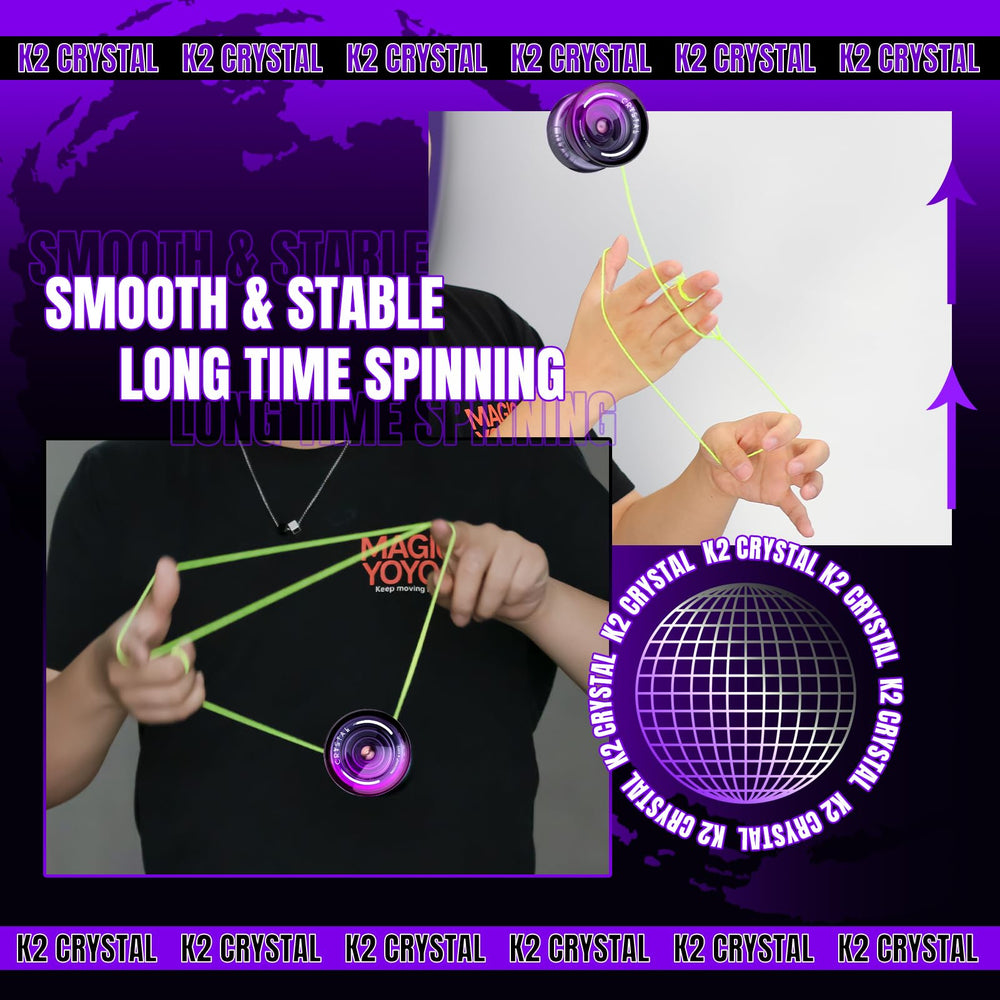 MAGICYOYO K2 Crystal unresponsive bearing option for advanced trick progression.