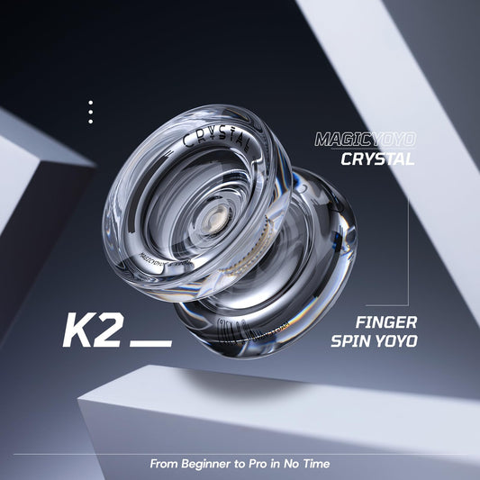 MAGICYOYO K2 Crystal White close-up of bearing upgrade enabling unresponsive trick potential