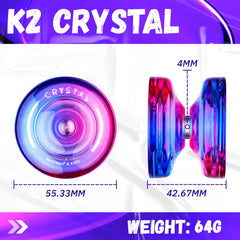 MAGICYOYO K2 Crystal yoyo comes with twelve strings for versatile practice.