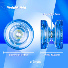 MagicYoyo K2 crystal yoyo blue packaging contents with carry bag included.