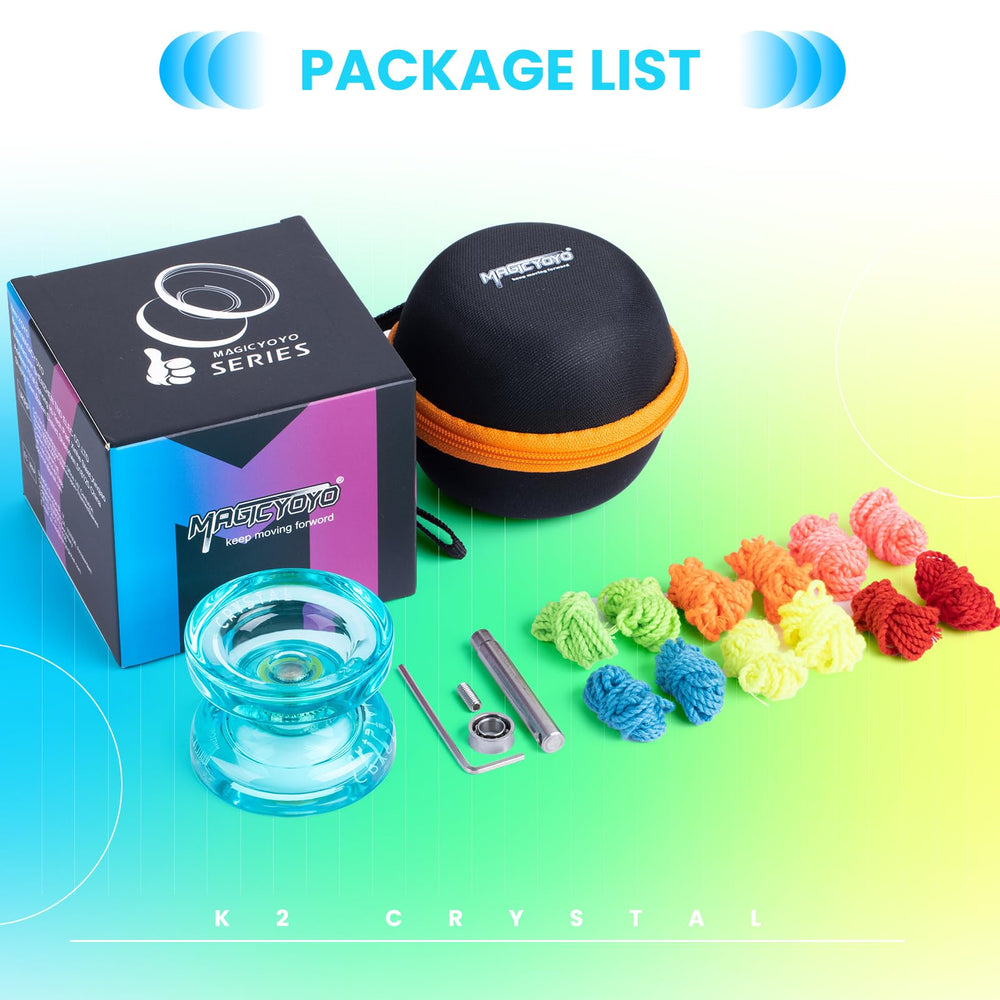 MAGICYOYO K2 Crystal Yoyo complete set with bag for portable practice