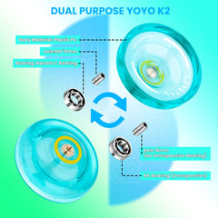 MAGICYOYO K2 Crystal Yoyo with strings pack for continued practice
