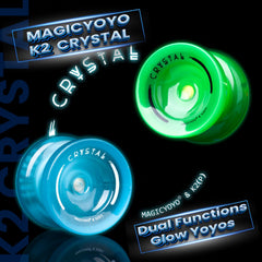 MAGICYOYO K2 glow blue yoyo lights up for stage performances.