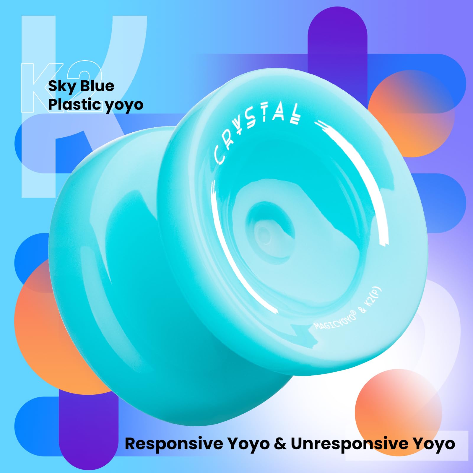 MAGICYOYO K2 sky-blue yoyo during play sessions
