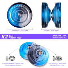MAGICYOYO K2 includes 12 strings for varied practice.