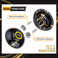 Magicyoyo N11 includes a bag, glove, and strings for complete practice setups.