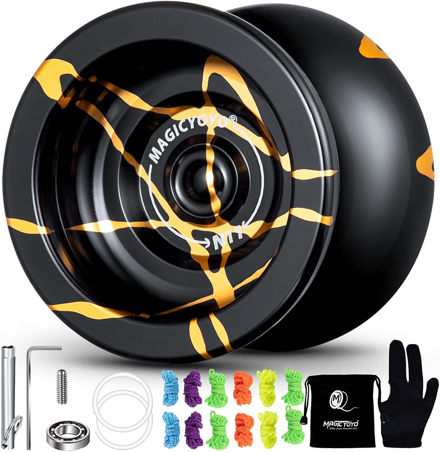 Magicyoyo N11 unresponsive yoyo featuring a concave bearing for advanced trick control.