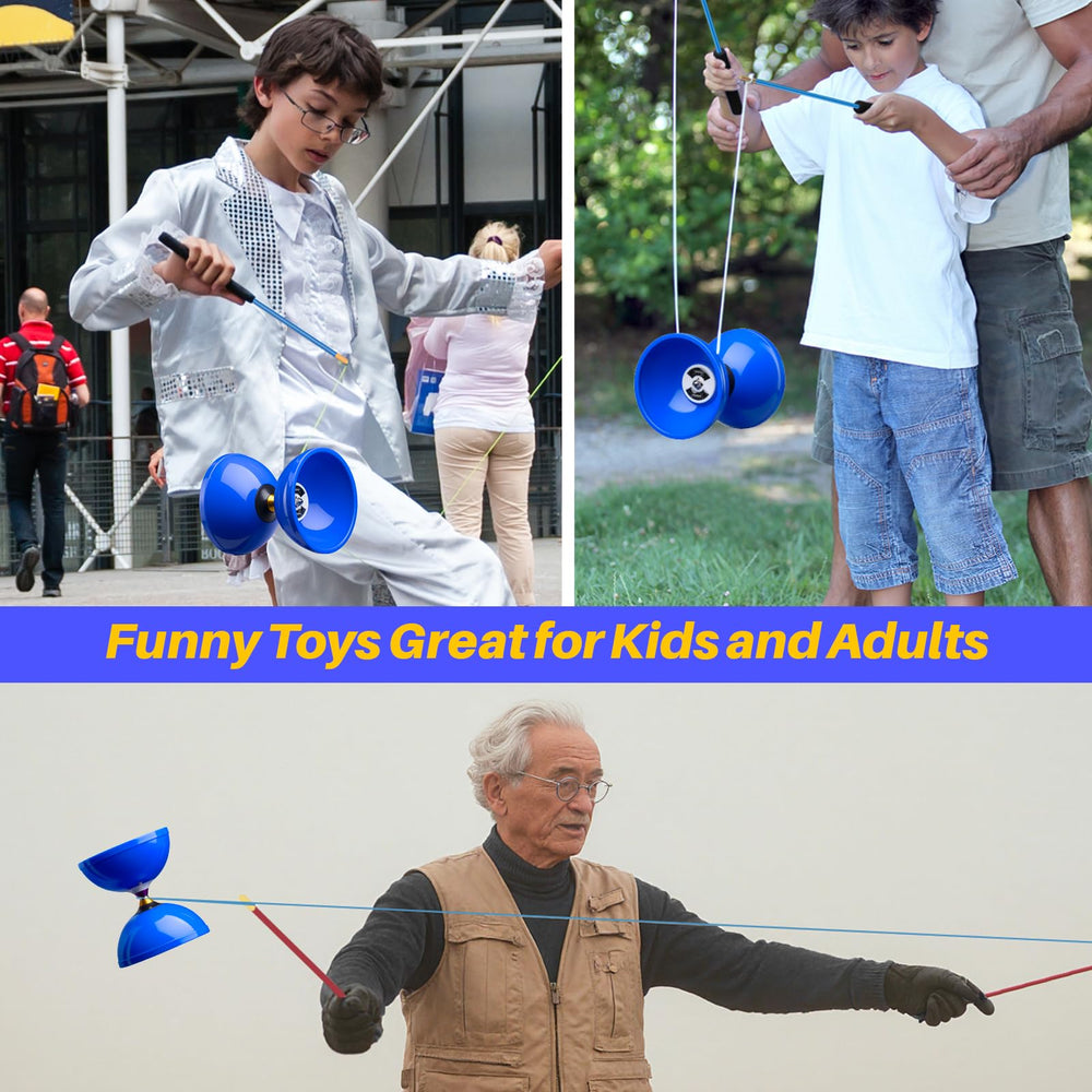 MAGICYOYO Pro blue aluminium sticks with foam grip for secure handling