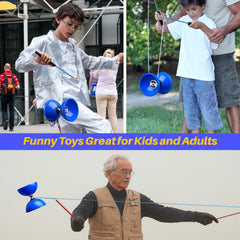 MAGICYOYO Pro blue aluminium sticks with foam grip for secure handling
