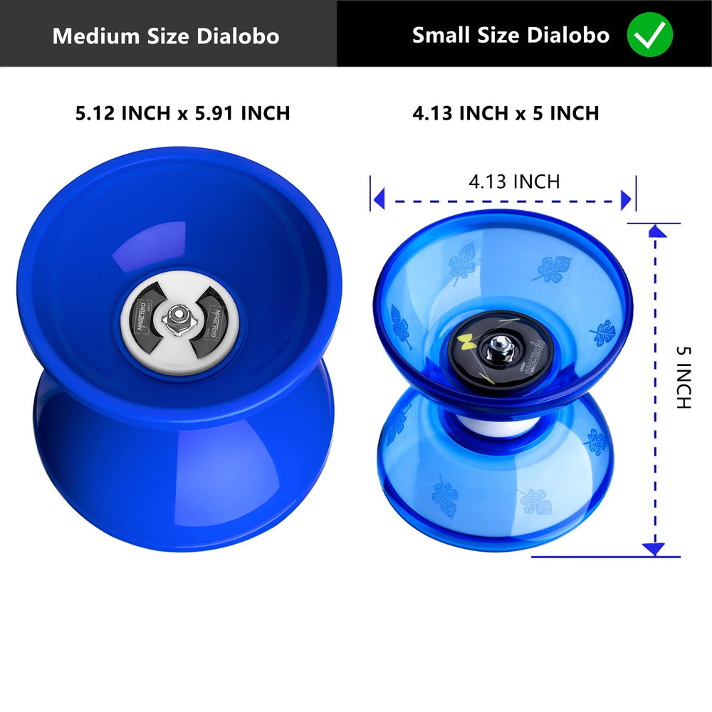 MAGICYOYO Pro diabolo blue net bag keeps components organized.