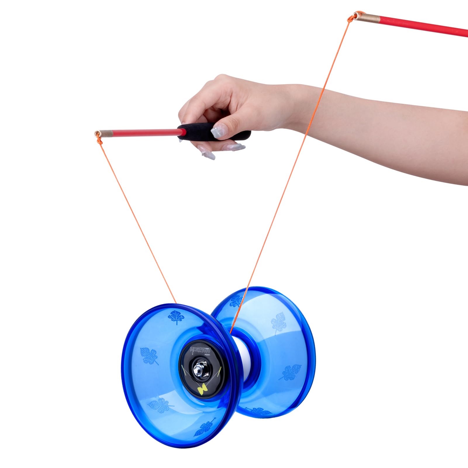MAGICYOYO Pro diabolo blue strings and cups showcase durability and setup ease.