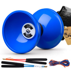 MAGICYOYO Pro blue diabolo top view for smooth spins