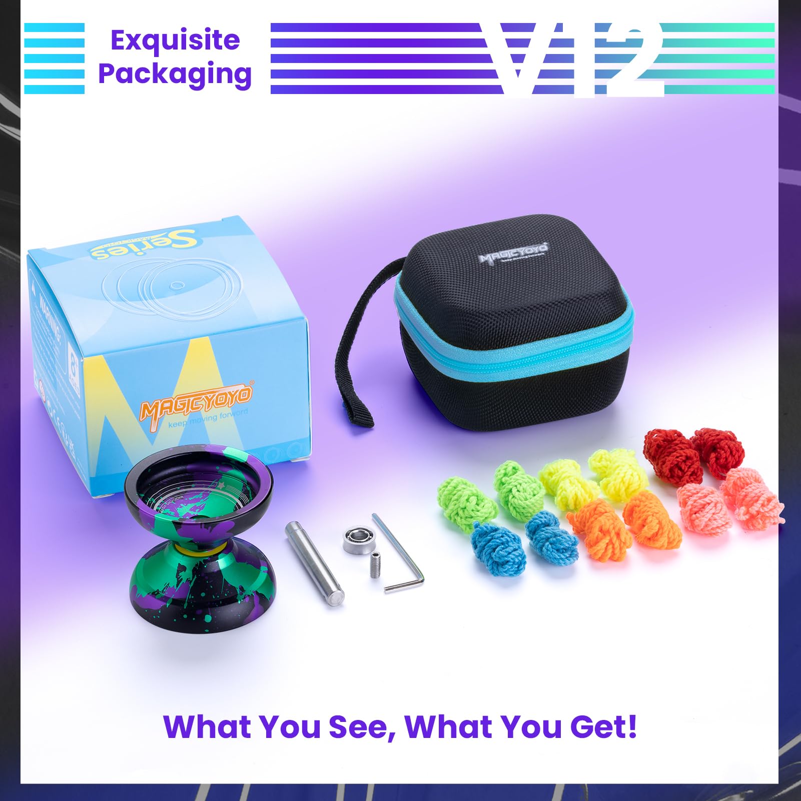 MagicYoYo V12 color options in black, green, purple offer style and visibility.