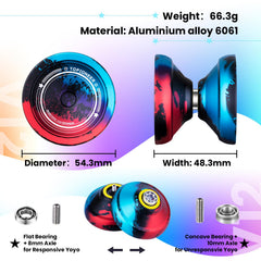 MAGICYOYO V12 color variants in black, blue, and red for personal style.
