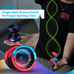 MAGICYOYO V12 edge design with inner groove supports hook finger spins.