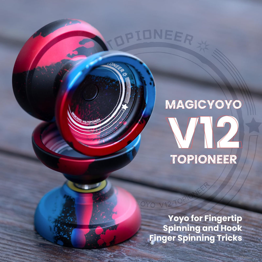 MAGICYOYO V12 finger-spin dimple close-up emphasizes easier fingertip spins for beginners.