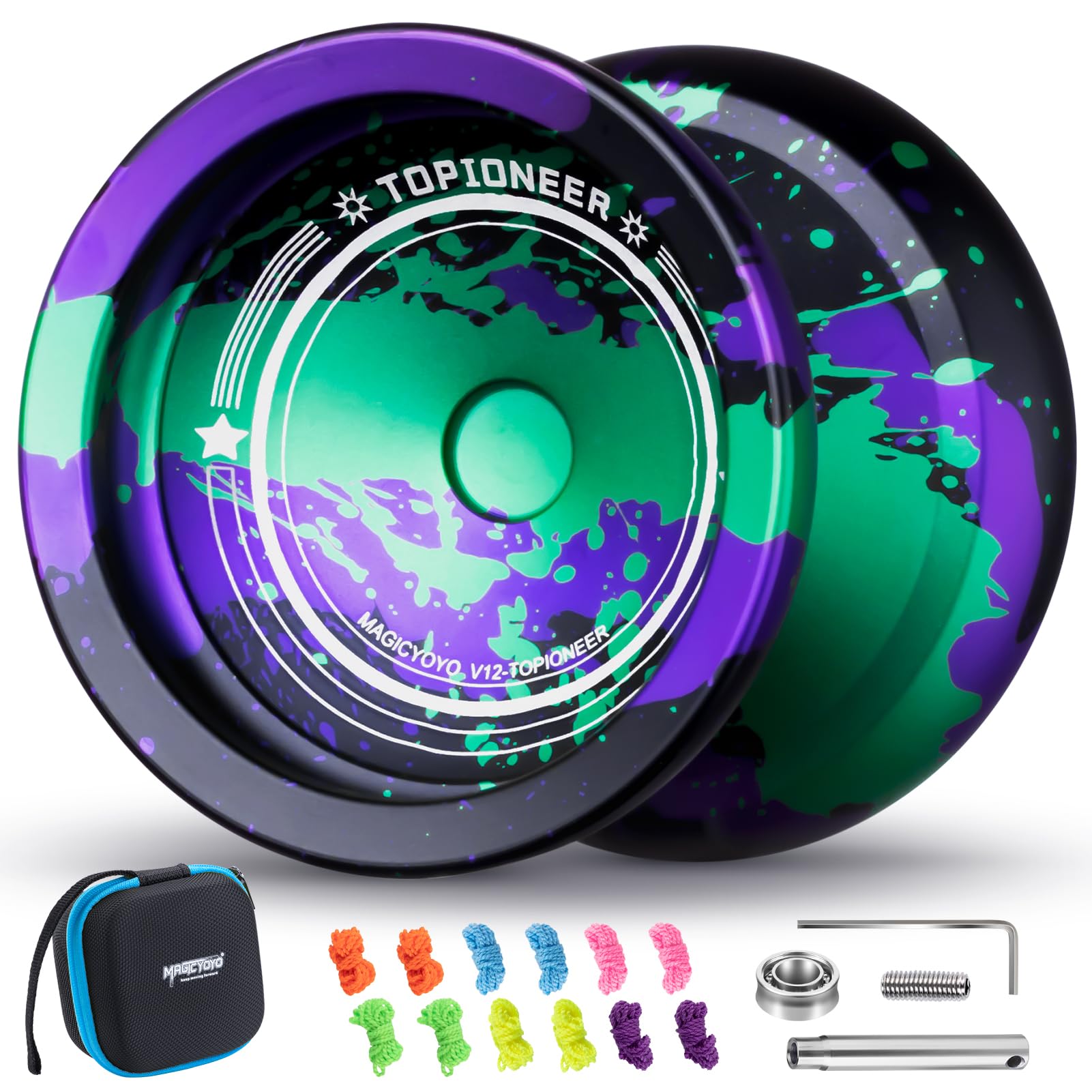 MagicYoYo V12 finger-spin dimple aids smooth fingertip spins for tricks.