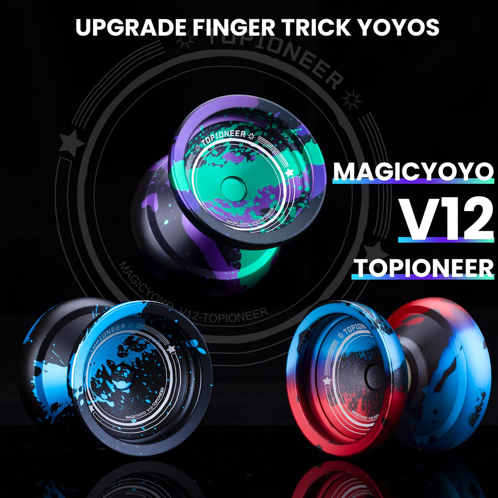 MagicYoYo V12 hook finger-spin edge showcases trick-ready design for advanced play.
