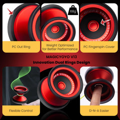 MAGICYOYO V13 Deepspin beginner-friendly setup with flat bearing for easy returns.