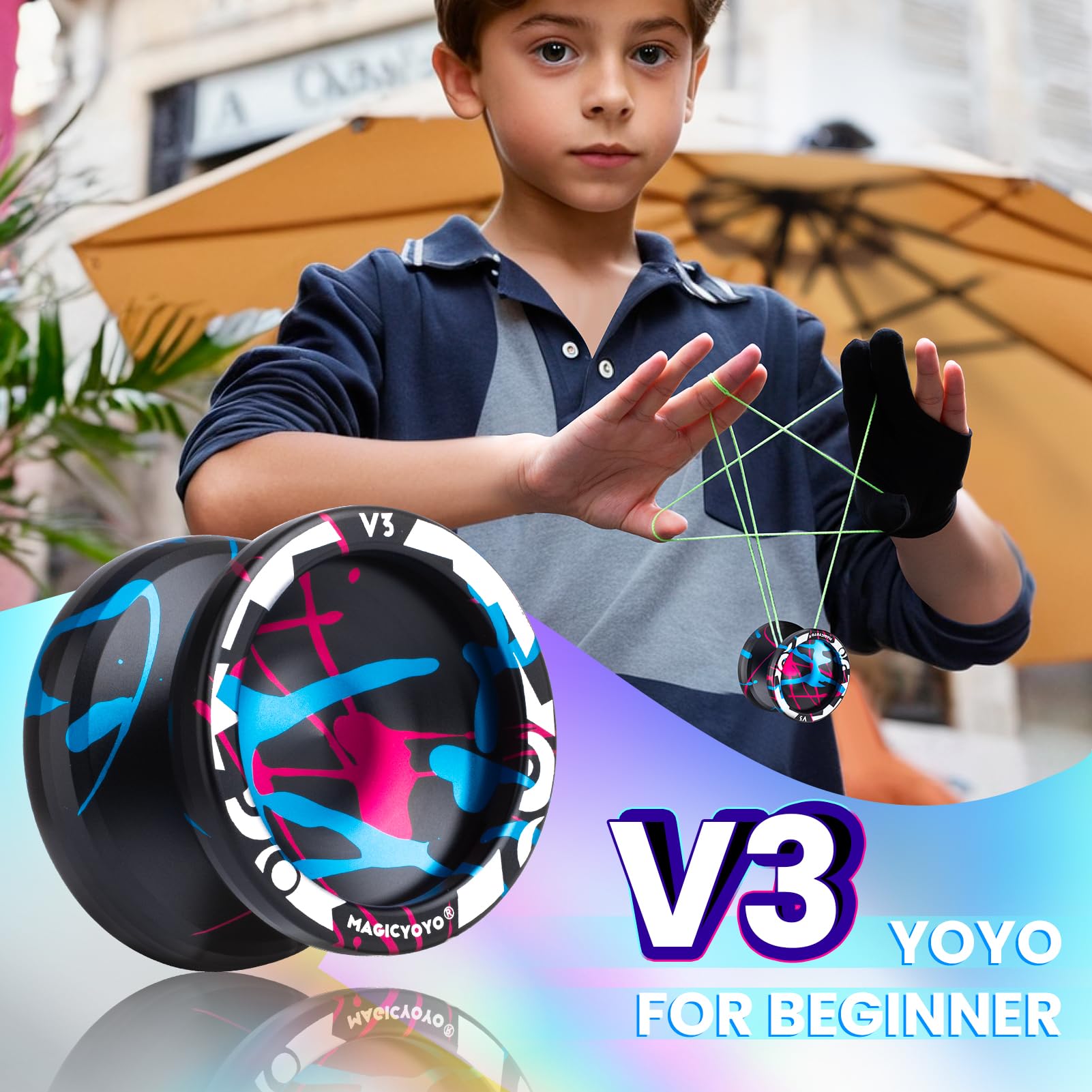 MagicYoYo V3 aluminum 6061 finish adds durability and stability at high speeds.