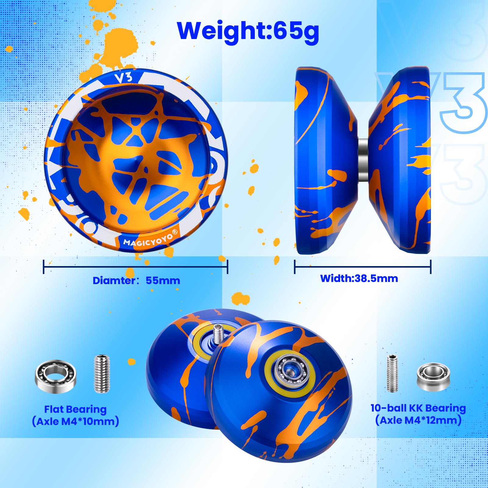 MAGICYOYO V3 axle M4-12mm compatibility ready for unresponsive mode