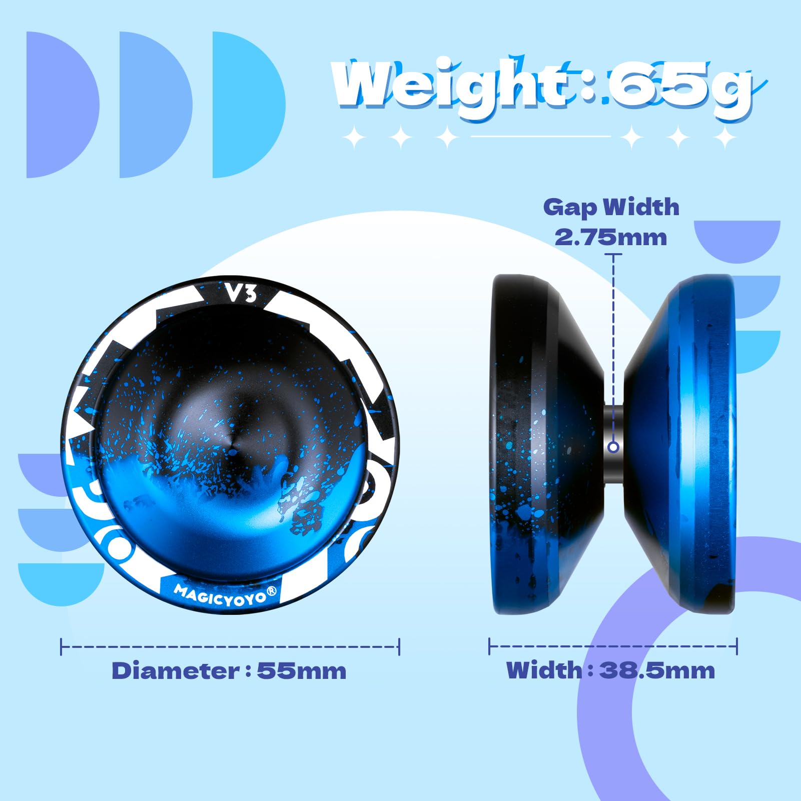 MAGICYOYO V3 axle M4*12 mm shown for reliable unresponsive setup