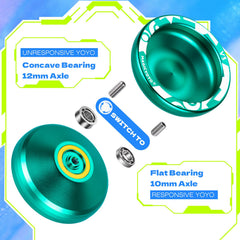 Beginner-friendly green yoyo, ideal for kids eight plus starting tricks.