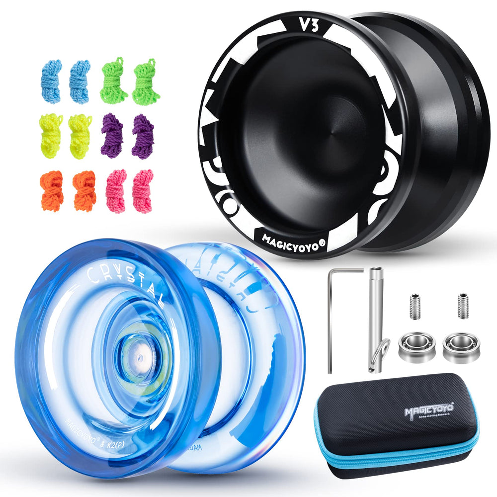 MAGICYOYO V3 Black metal yoyo for smooth spins and easy returns.