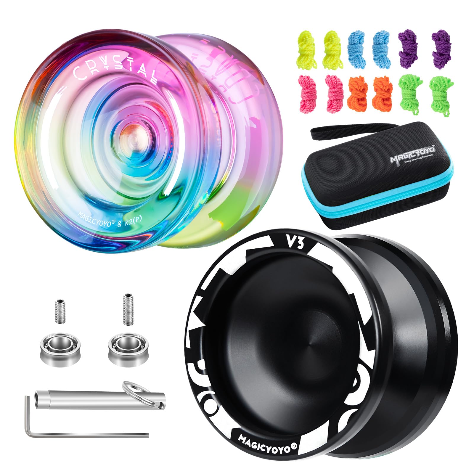 MagicYoyo V3 Black metal yoyo with durable aluminum and smooth returns, ideal for beginners