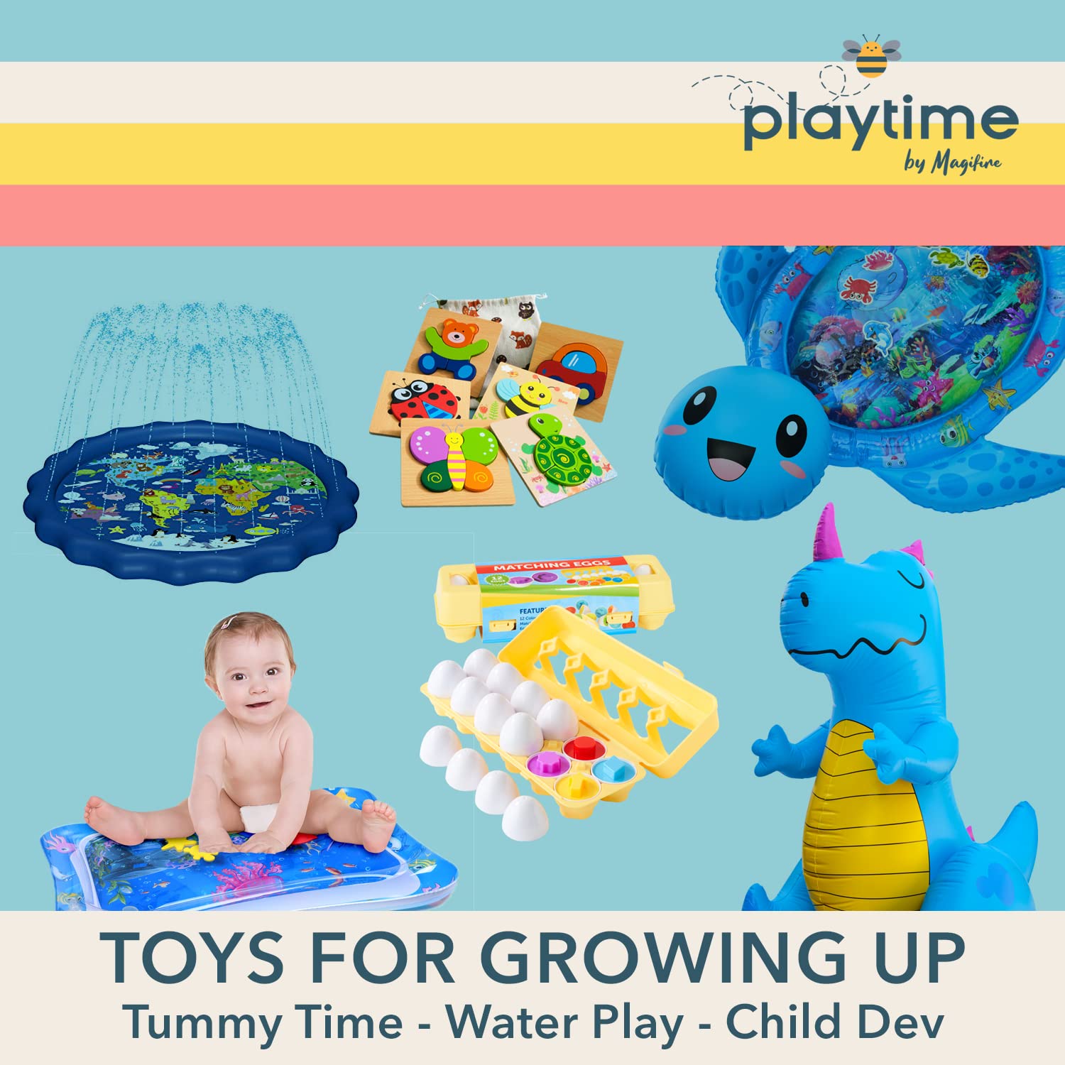 MAGIFIRE wooden puzzles toddler playroom-ready for imaginative learning.
