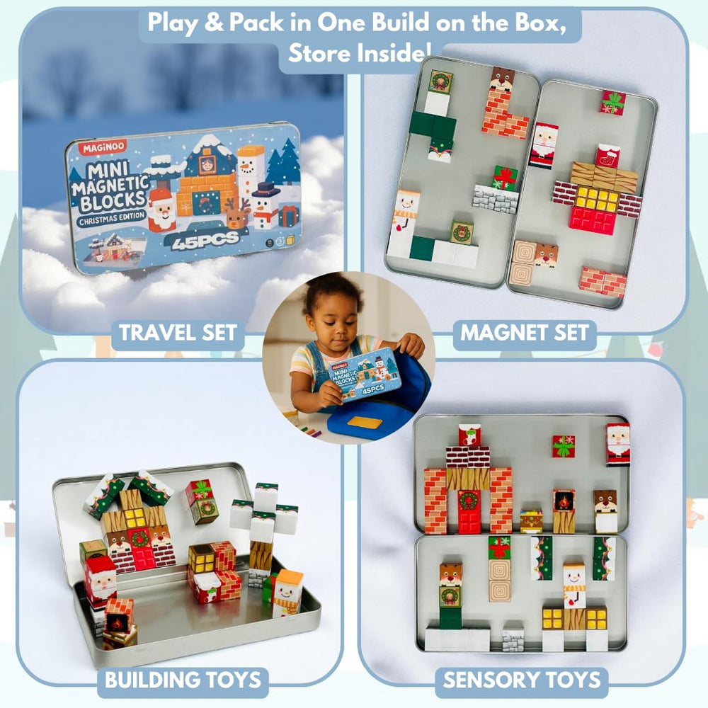 Maginoo Christmas tree blocks help kids practice counting and design