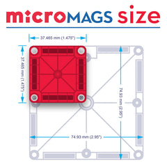 MAGNA-TILES metal tin used as baseplate showing tidy travel play setup