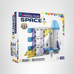 MAGNA-TILES Squares offer versatile building blocks for endless space station layouts.