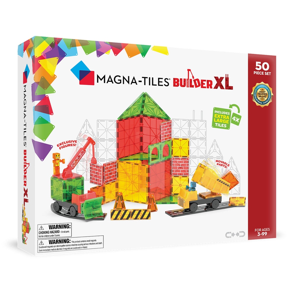 MAGNA-TILES Builder XL crane base boosts imaginative construction play and spatial awareness.