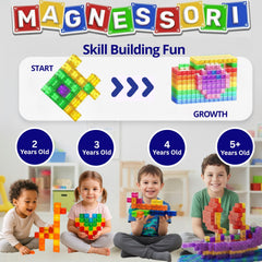 MAGNESSORI durable ABS plastic ensures safe play for little hands