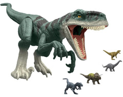 MAGNETOE Jurassic mini Allosaurus figure enhances imaginative play.