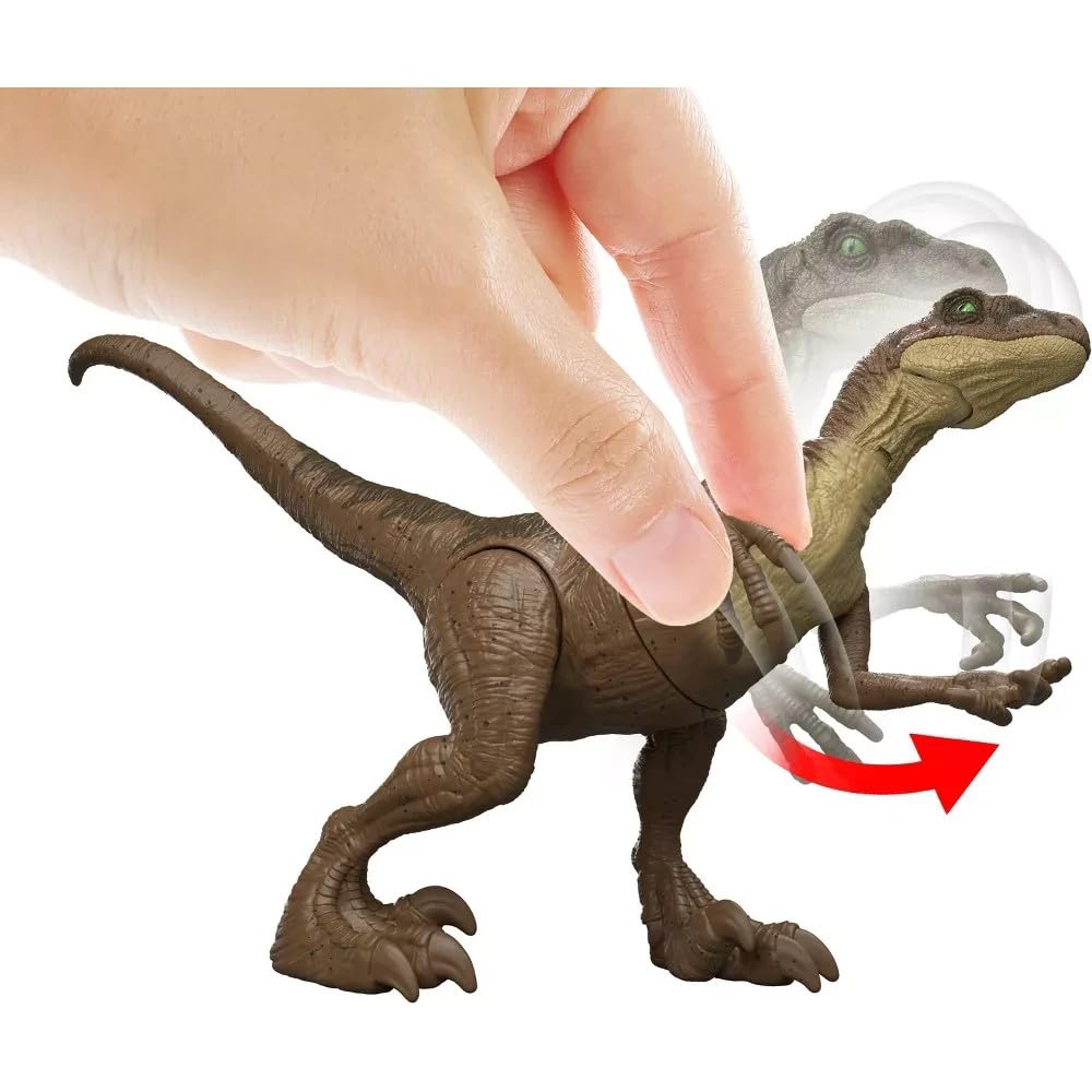 MAGNETOE Velociraptor figures with multiple joints for dynamic posing