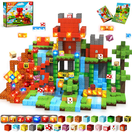 Magnetopia 200pcs magnetic blocks with light elements for creative building