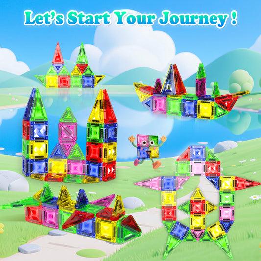 Magnetopia 40-piece tiles enable castle designs and imaginative construction on the go