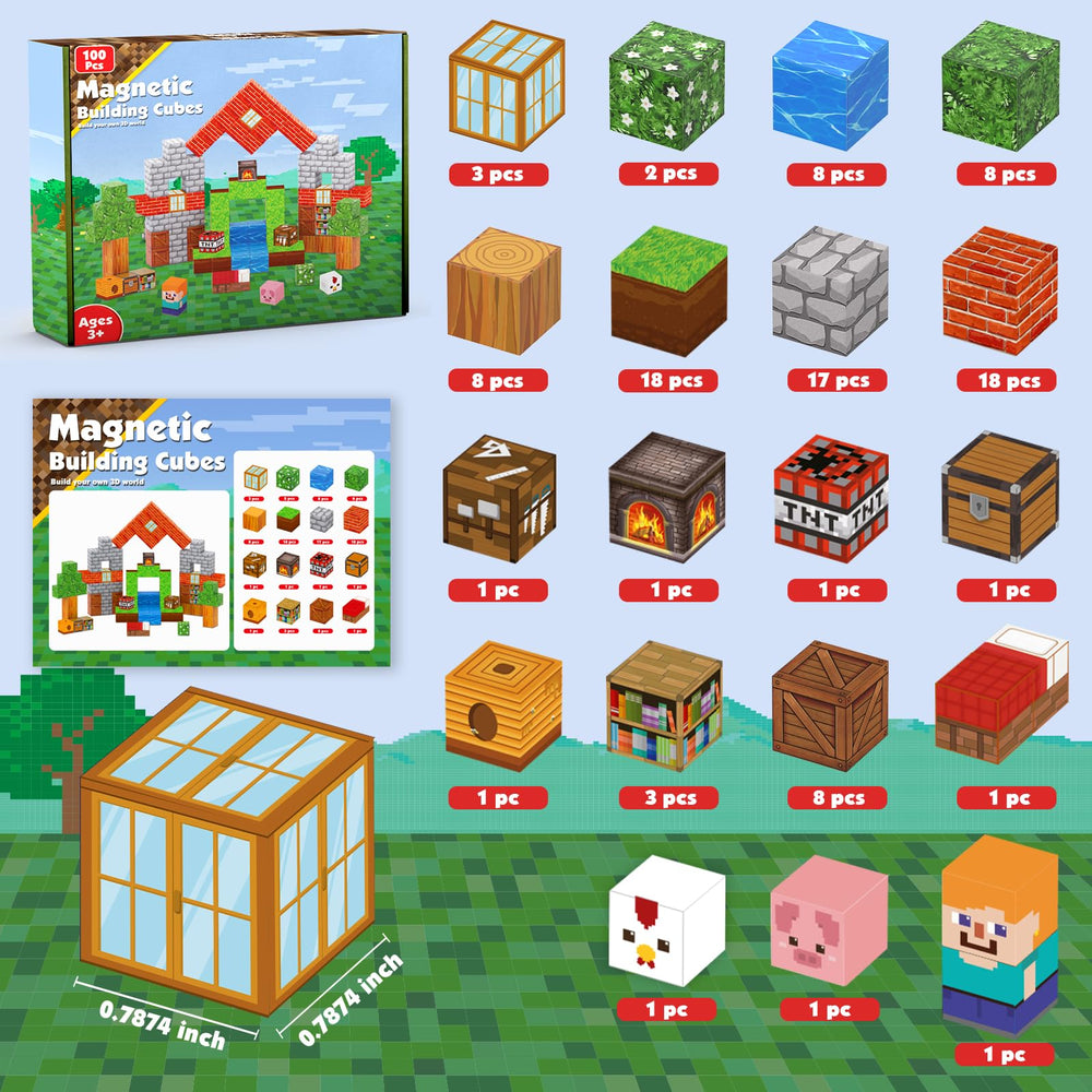 Magnetopia ABS blocks with smooth rounded edges promote safe handling for small hands.