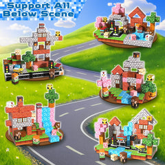 Child building a castle with Magnetopia blocks to develop fine motor skills