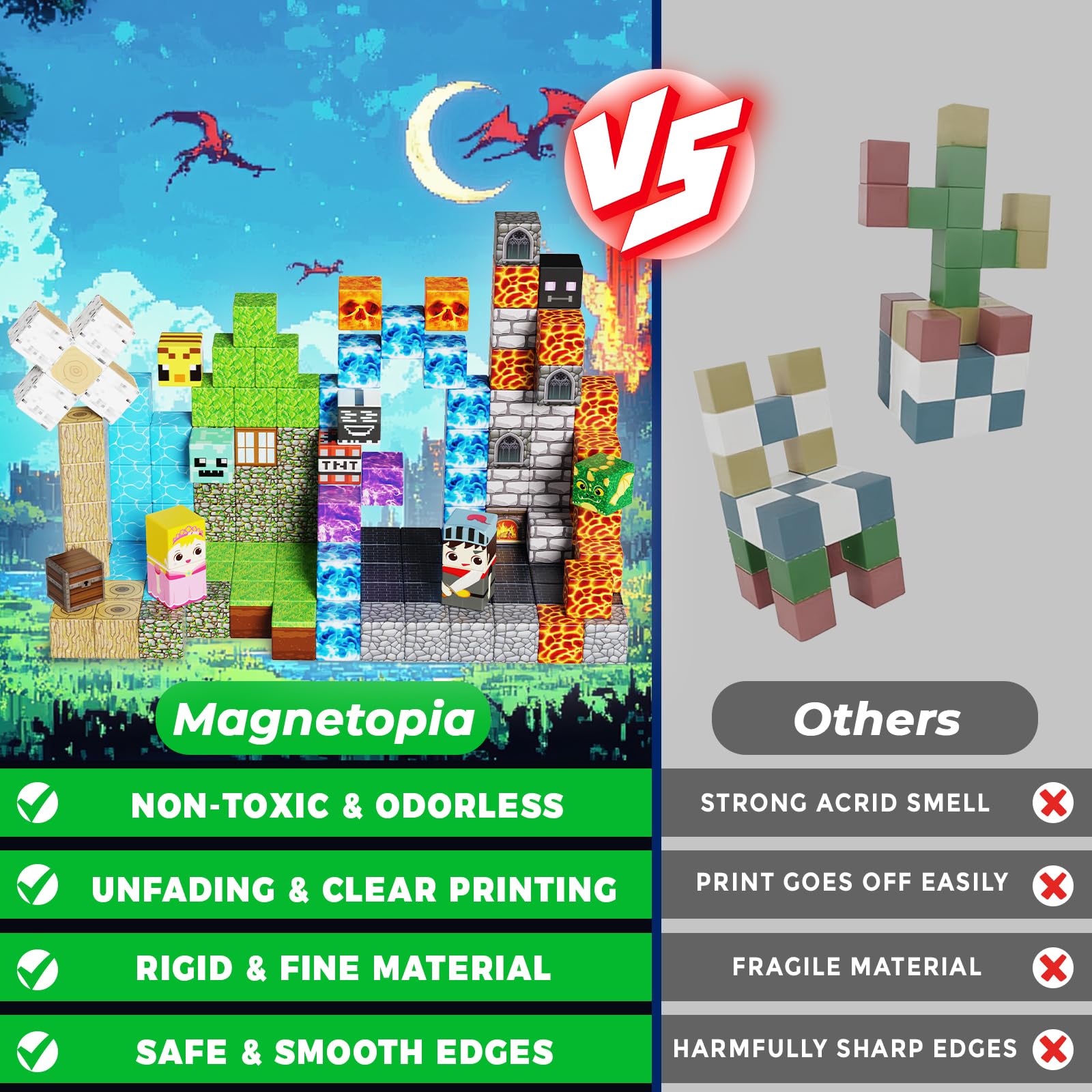 Magnetopia kids building imaginative structures to boost hand-eye coordination.