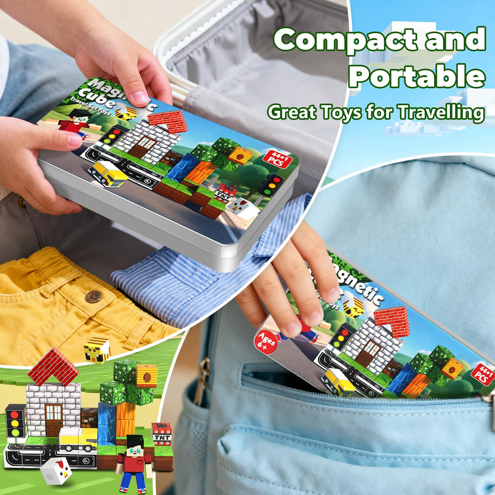 Magnetopia ABS plastic blocks with smooth edges for safe play.