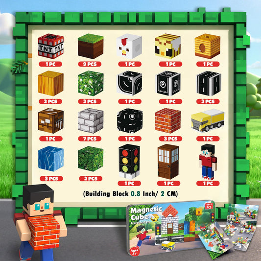 Magnetopia magnetic blocks travel box open showing storage for kids' creativity.