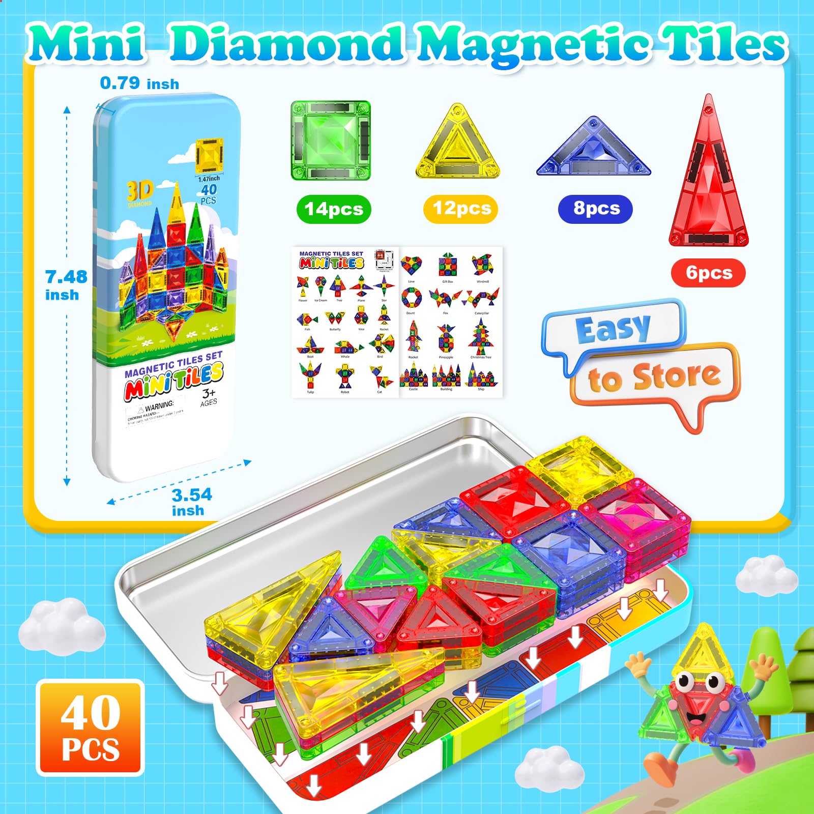 Magnetopia safe non-toxic ABS with rounded edges for worry-free exploration
