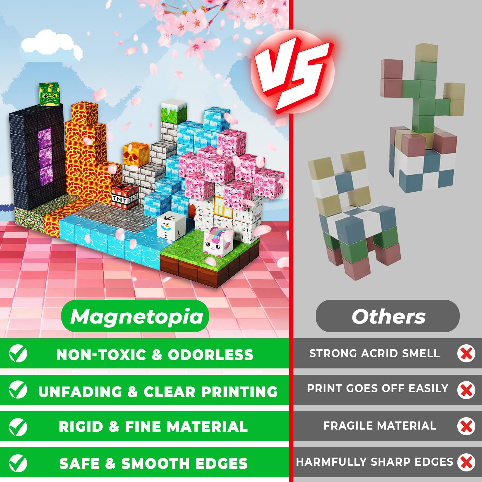 Magnetopia STEM blocks in use, demonstrating magnets and structure for curious minds.