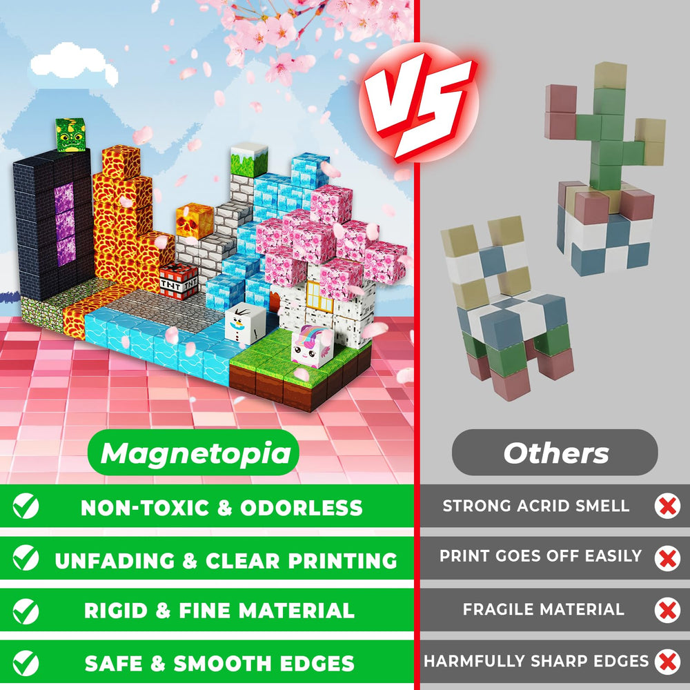 Magnetopia STEM blocks in use, demonstrating magnets and structure for curious minds.