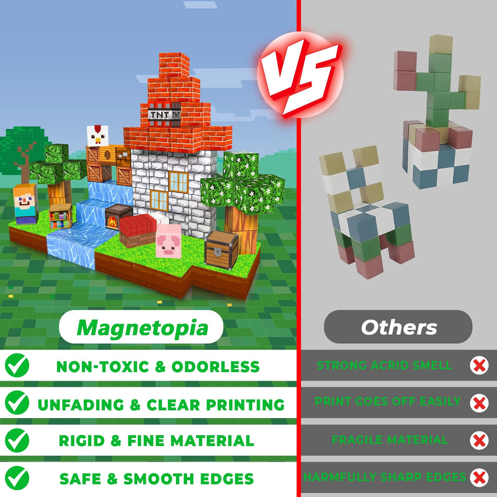 Magnetopia story-guided instructions spark interactive play and learning through narratives.
