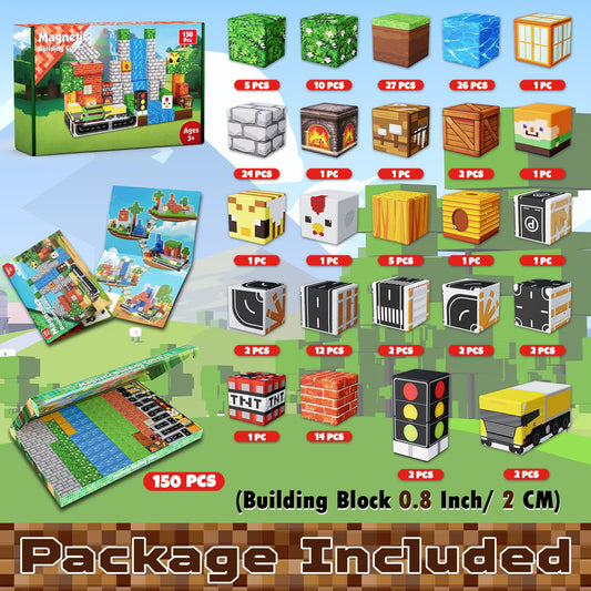 Magneverse magnets connect securely for tall, stable creations during playtime.